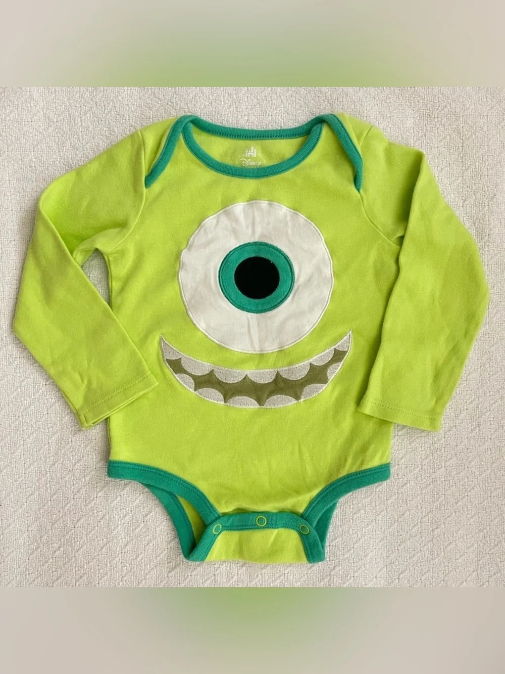 Disney Pixar Monsters Inc Mike Wazowski Appliqué Onesie